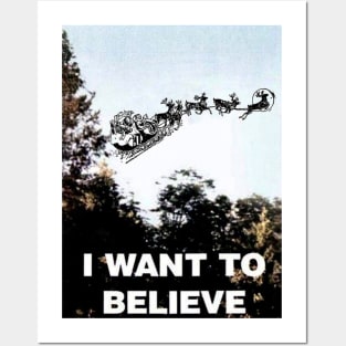 i want to believe santa Posters and Art